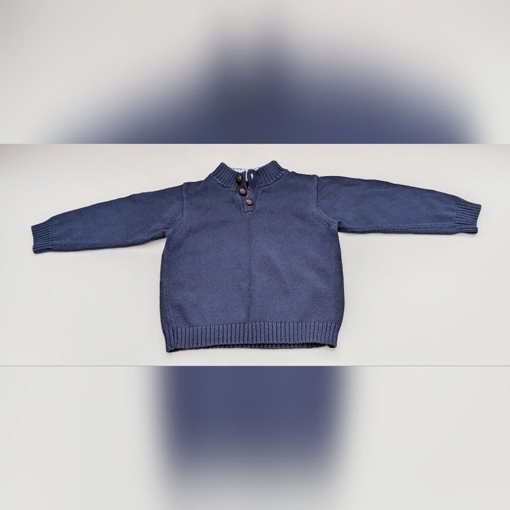 GAP Kids Boys' (Size 4T) Navy Blue Knit Mock-Neck Pullover Sweater